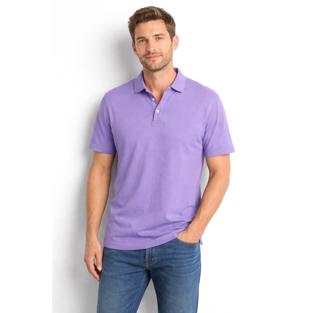 MADE by Cam Newton Mens Purple Cotton Spandex Short Sleeve Polo Shirt 88-54